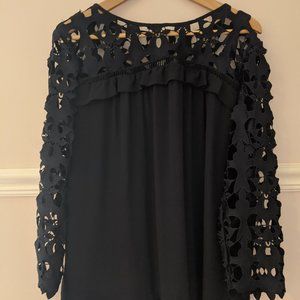 Ann Taylor Loft blouse w/ cut-out sleeves